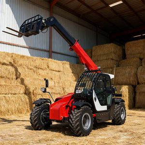 Телескопический погрузчик с большим рабочим радиусом, износостойким ковшом и стрелой, грузоподъемностью 3 тонны, с краном-манипулятором на шасси грузовика - Product Image 1