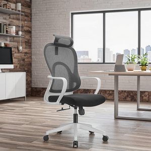 Barato al por mayor ajustable con reposacabezas diseño moderno empleado silla de oficina de malla giratoria ordenador silla de oficina - Product Image 3