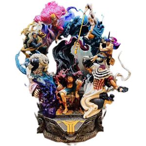 Figuras de One Piece GK Throne Monkey D Luffy Roronoa Zoro Figura de Acción Anime Figura Coleccionable Figura de One Piece - Product Image 1