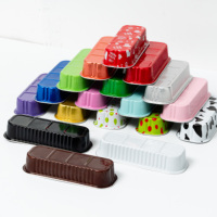 Moule à gâteau miniature rectangulaire en aluminium jetable, moule à pain et à cupcakes pour la cuisson des gâteaux