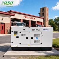 Groupe électrogène 250 kVA, puissance de pointe 200 kW, moteur diesel 1206A silencieux, triphasé, groupe électrogène sans balais Leroy Somer pour hôpital