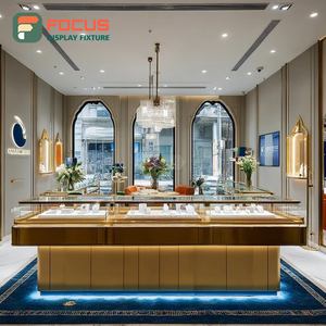 Custom Jewelry Retail Display System Laminated Finish Commercial Store Showcase Cabinet - Product Image 2