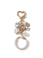 Porte-clés élégant en émail en forme de cœur, magnifiques talons hauts à nœud, sac à main pour femme avec fleur de perle, bijoux en métal faits à la main, cadeau DIY