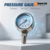 Manomètre à vide à filetage NPT radial et axial, anti-vibration, haute précision, raccord de vanne