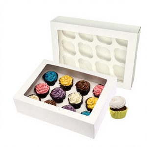 <b>Christmas</b> Customized Eco-Friendly Rigid Bakery <b>Boxes</b> with Window for Brownie <b>Cake</b> Cookie Pastry Food - Product Image 2