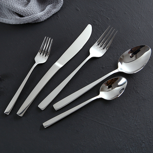 <span class=keywords><strong>Amazon</strong></span> Top Seller Cuchara de acero inoxidable de plata Cuchillo Tenedor Cubiertos de titanio <span class=keywords><strong>Juego</strong></span> de cubiertos - Product Image 6