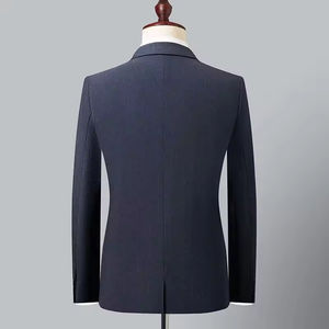 Vente en gros de vêtements de travail de bureau <span class=keywords><strong>bleu</strong></span> gris costumes pour hommes deux pièces élégant mode Stretch <span class=keywords><strong>mariage</strong></span> meilleur <span class=keywords><strong>costume</strong></span> pour hommes - Product Image 2
