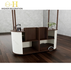 Elegant Style Mobile Coffee Kiosk Design Wood Metal Coffee <strong>bar</strong> <strong>Counter</strong> Led Spot Light For Coffee Kiosk In Mall - Product Image 5