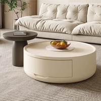Table basse moderne de luxe avec rangement, plateau en bois durable pour salon, meubles de maison