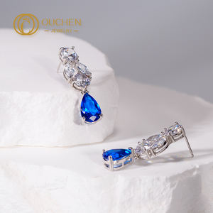 ओचेन इगी जेजी प्रमाणित एचबीटी सीवीड लैब-उगाए गए हीरे 9k 14k 18k ठोस सोने के हीरे की बालियां - Product Image 3