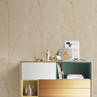 Papier peint vinyle gaufré moderne, texture de branche subtile, revêtement mural en PVC, papier peint décoratif pour la rénovation de maisons et d'hôtels, en rouleaux