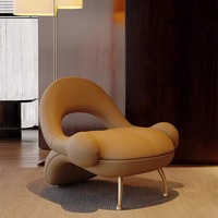 Fauteuil de détente créatif et unique de style crème pour balcons, tables de réception et salons de beauté, chaise d'attente pour zones de repos