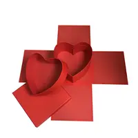 Heart Shape Surprise Box, Double Layer, Explosion, Birthday