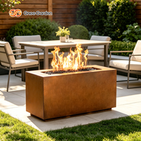 Table de feu au propane en acier Corten OEM ODM pour extérieur, idéale pour le jardin
