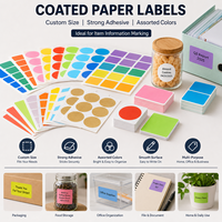 Étiquettes autocollantes en papier couché personnalisées, autocollantes, codage couleur, inscriptibles, pour marquage d'informations sur les articles, étiquettes autocollantes de taille personnalisée