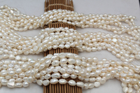 Collier de perles d'eau douce baroques de grande taille, 4-10mm, de haute qualité