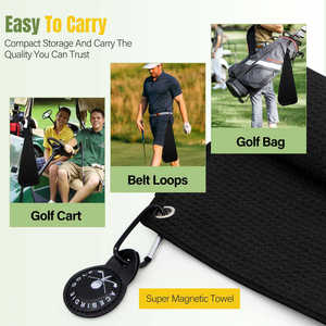 Serviette de golf magnétique professionnelle avec fixation aimantée N52 en néodyme, très absorbante, tissage gaufré, usine OEM ODM pour marques - Product Image 5