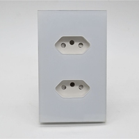 Boîtier en plastique pour interrupteur d'éclairage et prise intelligente Tuya WIFI avec ports USB et Type C, sans verre, 120*72*38mm CN236