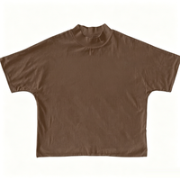 T-shirt DTG Kornit personnalisé, col montant, style streetwear, effet vieilli et déchiré, poids lourd, directement de l'usine OEM