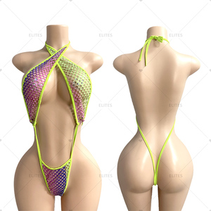 النخب الجملة الليزر عاكس ملابس الرقص النساء متجرد ملابس النادي - Product Image 6