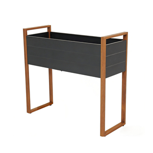 Galvanized Steel Powder Coated Tall Elevated Planter Box Wood <strong>Frame</strong> Rectangular <strong>Raised</strong> Garden <strong>Bed</strong> <strong>for</strong> Outdoor Use - Product Image 1