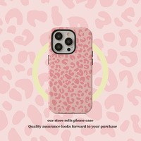 Étui de téléphone portable magnétique à motif animal pleine surface, imprimé léopard, pour 17/16 Pro/15 Pro
