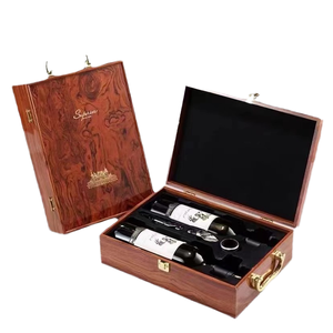 Anpassbare Geschenk box aus Holz wein mit Aufbewahrung slogo Gravur für die Wein präsentation erhältlich - Product Image 3