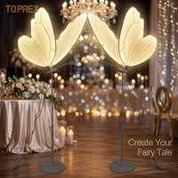 Décoration lumineuse LED 3D géante TOPREX en forme de papillon pour mariage, allée, événement élégant, toile de fond de scène, motif certifié CE RoHS