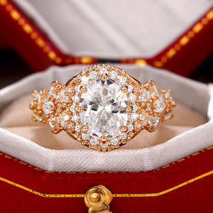 Anello di Fidanzamento da Donna F1780 con Zirconia Cubica, Pietra Rotonda con Montatura a Griffe, Gioiello di Moda Creato in Laboratorio - Product Image 3