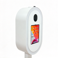 Photo Booth Oval iPad DSLR Ultra Tipis, Casing Logam Putih Hitam, Multi Koneksi