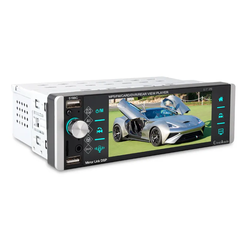 1Din Car Radio 5'' car stereo touch screen FM With SWC Rearview Car MP5 Player