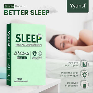 เมลาโทนินจากพืชสำหรับผู้ใหญ่ สูตร OEM/ODM ปราศจากน้ำตาลและกลูเตน ช่วยให้นอนหลับลึก ละลายเร็ว รูปแบบแผ่นอม - Product Image 6