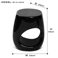 Tabouret/Table d'appoint en résine sculpturale au design moderne, simple et confortable, avec finition brillante et couleurs personnalisables