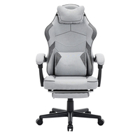 Chaise de bureau gaming professionnelle en cuir inclinable et pivotante pour PC et jeux de course