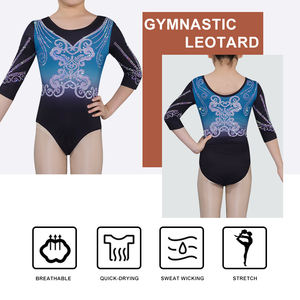 Collants de gymnastique pour enfants Design personnalisé léger à séchage rapide pour nylon polyester spandex pour gymnastique unisexe - Product Image 3