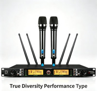 Microphone sans fil double canal double récepteur personnalisé OEM/ODM de bonne qualité