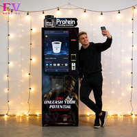 Distributeur automatique d'extérieur personnalisé avec écran tactile 32 pouces pour boissons froides, café et shakes protéinés, avec SDK et refroidissement par compresseur