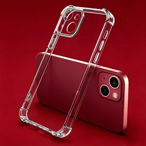 Funda de Silicona Antigolpes para <span class=keywords><strong>iPhone</strong></span> 12 13 14 15 16 17 18 11 Pro XS Max 8 7 6 Plus X XR 16e 17e Mini Air <span class=keywords><strong>SE</strong></span> <span class=keywords><strong>2020</strong></span> 2022, <span class=keywords><strong>Carcasa</strong></span> Transparente - Product Image 1