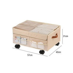 Contenedor de Almacenamiento <span class=keywords><strong>con</strong></span> <span class=keywords><strong>Ruedas</strong></span>, Contenedor de Almacenamiento Rodante para Vehículos, Caja Organizadora Reforzada para Debajo de la <span class=keywords><strong>Cama</strong></span> <span class=keywords><strong>con</strong></span> <span class=keywords><strong>Ruedas</strong></span> para Automóvil, Camping, Viajes - Product Image 5