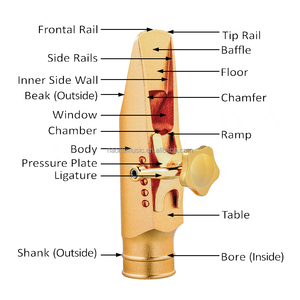 NAOMI Embouchure de saxophone <span class=keywords><strong>alto</strong></span> mib avec capuchon Ligatures 5.6.7.8.9 Taille Roll Over Baffle Flat Side Wall Chamber Embouchure R & B Music - Product Image 5