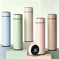 Bouteille d'eau intelligente avec capteur et affichage LED de la température, en acier inoxydable 304, double paroi isolée sous vide, vente en gros usine