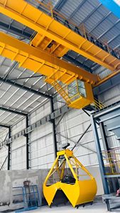 מנוף גשר דו-קורה מסוג QZ בעל כושר הרמה של 5 טון, מנוף גשר עילי עם כף אחיזה לאיסוף חול - Product Image 3