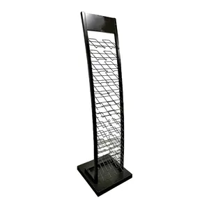 Maatwerk Vloerlogo Poedercoating Waterval Metalen Stenen Tegels Display Rack Bevorderen Vitrine