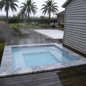 สระว่ายน้ำไฟเบอร์กลาสจากโรงงานพร้อมระบบนวดตัวในตัว, ไฟ LED สำหรับโรงแรมกลางแจ้งและสวนหลังบ้านสำหรับครอบครัว - Product Image 2