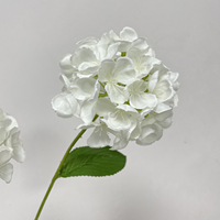 Bunga Hydrangea Buatan HGA Biru 2 Kepala, Ranting Bola Hydrangea Kain 74cm, Buatan Tangan Realistis untuk Dekorasi Pernikahan