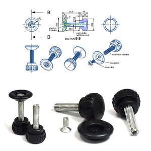 Trung Quốc nhà sản xuất M4 M5 M6 M8 thép không gỉ núm vít đầu đen có thể điều chỉnh có khía ngón tay cái xử lý tiêm đúc Đen - Product Image 3