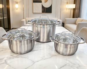 6 PCS Stainless Steel Cookware Set With Kettle, Milk Pan, Stock Pots &amp; Frying Pan, Gift Cookware Set - Product Image 2