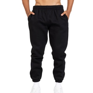 Pantalones Joggers de Estilo Urbano para Hombre, al por Mayor, Populares, de Peso Pesado, Corte Holgado, Transpirables, Negros, con Bajo Elástico, Cintura Media, Tinte Liso - Product Image 3