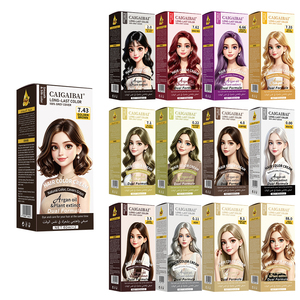 Venta al por Mayor en el Sudeste Asiático, Crema <span class=keywords><strong>de</strong></span> Coloración Capilar Profesional <span class=keywords><strong>de</strong></span> 60 ml * 2, Fórmula Vegetal Sin Amoníaco, Coloración Duradera - Product Image 6