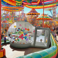 Tente gonflable transparente en PVC HTH, bulle rebondissante pour les fêtes d'enfants, utilisation en intérieur, 3m-5m/10ft+6.5ft+5.9ft